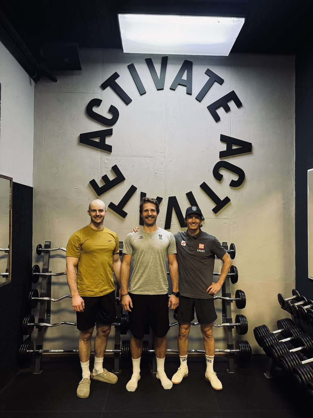 Marco Schwarz, Josh Sturm und Michael Prötsch im Activate Gym